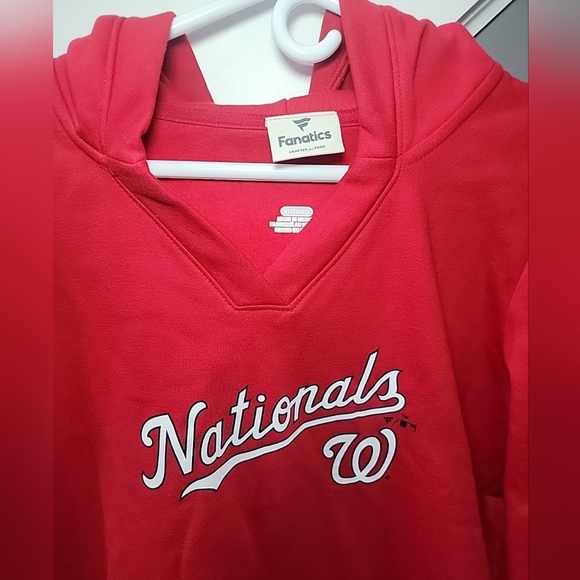 WOMENS Washington Nationals Fanatics Women's Red Pull Over Hoodie XL Soft Warm - Picture 2 of 4